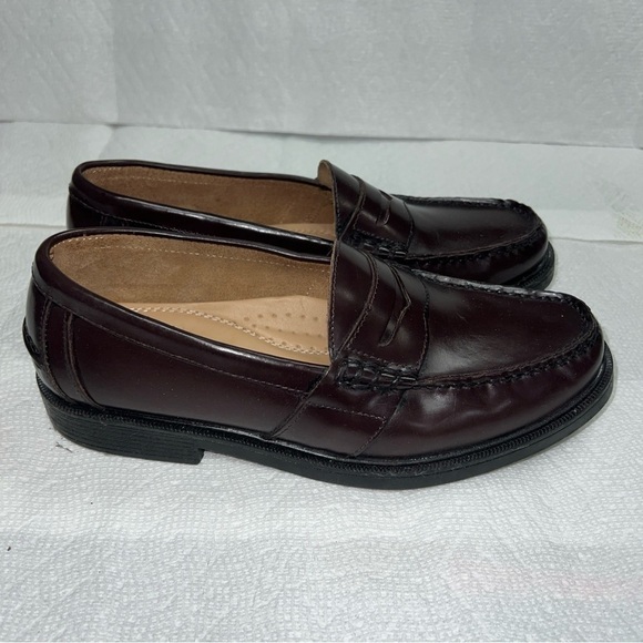 Nunn Bush Kent Men's Moc Toe Penny Loafer Burgundy Leather Dress Shoes Size 9.5M - Picture 6 of 11